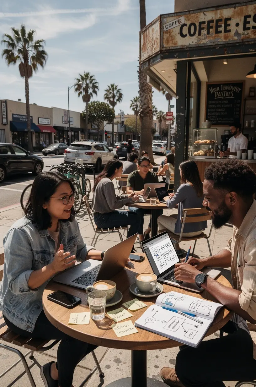 Illustration of evaluating automation software options.