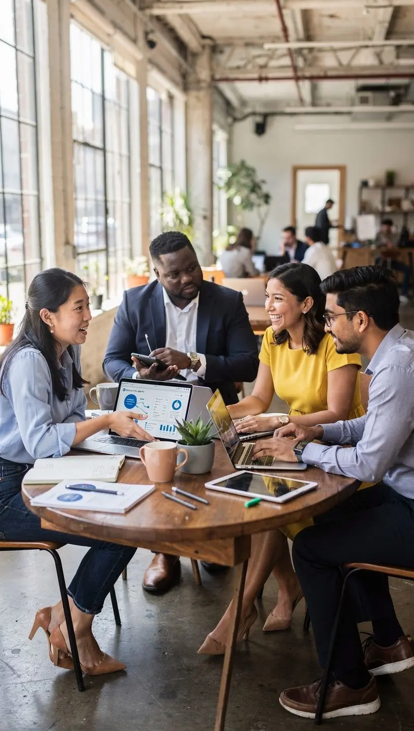 Professional business solutions illustration